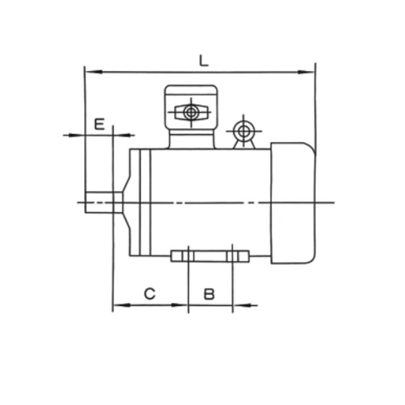 機座帶底腳、端蓋上無(wú)凸緣的電動(dòng)機(B3)